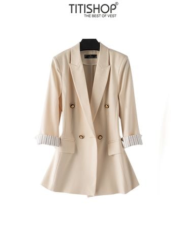 Áo Blazer Nữ Titishop BNN477 Xanh 1 Lớp