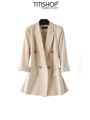 Áo Blazer Nữ Titishop BNN476 Đen 1 Lớp