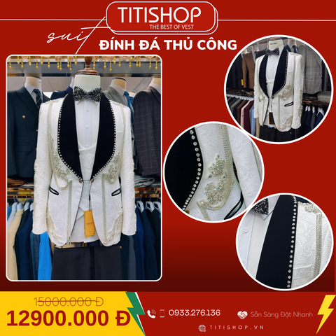 Suit TUXEDO Đính Đá Thủ Công Luxury