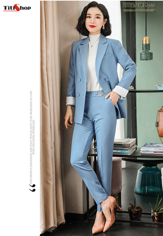 Áo Blazer Titishop ACC364 Xanh ( Luxury )