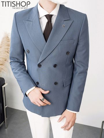 Áo Blazer Nam Qúy Ông 6 Nút ( M-4XL)