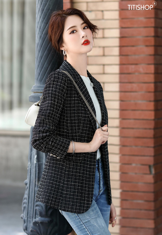 Áo vest Blazer nữ Titishop ANN367 Luxury