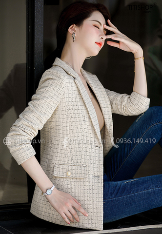 Áo vest Blazer nữ Titishop ANN265 Luxury