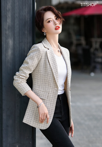 Áo vest Blazer nữ Titishop ANN366 Luxury