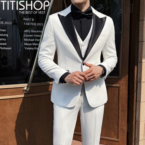 Tuxedo Titishop TXD12 Trắng (M-6XL)