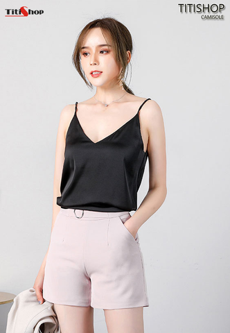 Camisole Mặc vest Titishop AOL178 Đen