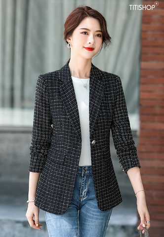 Áo vest Blazer nữ Titishop ANN367 Luxury