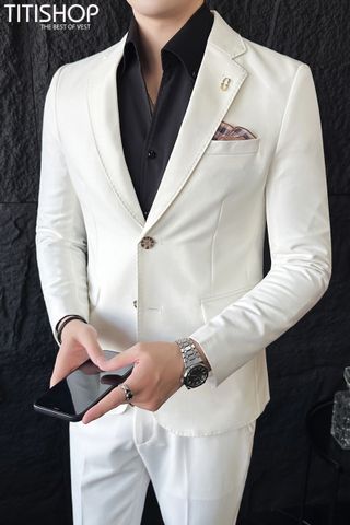Suit Nam Titishop 2 Nút Trắng (S-5XL)