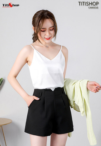 Camisole Mặc vest Titishop AOL177 Trắng