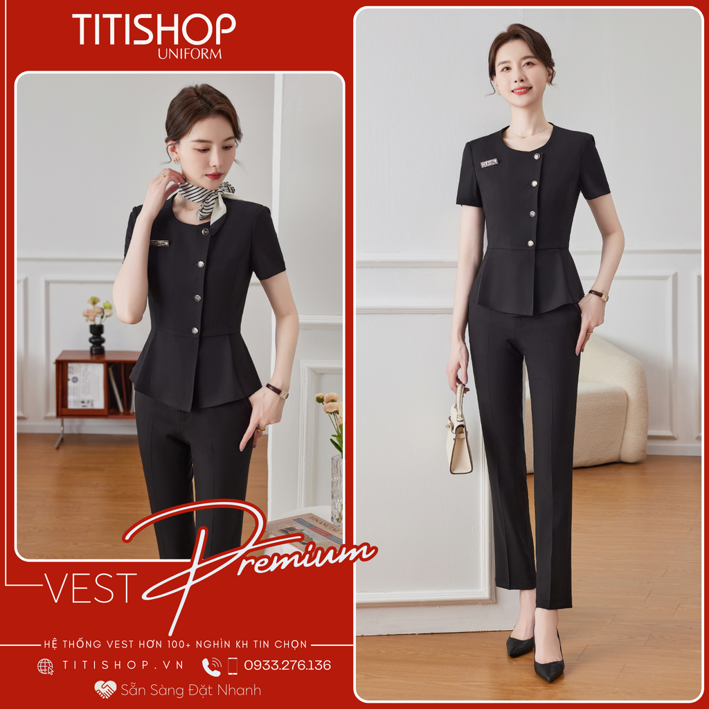 Áo Vest Nữ TITISHOP Tay Ngắn