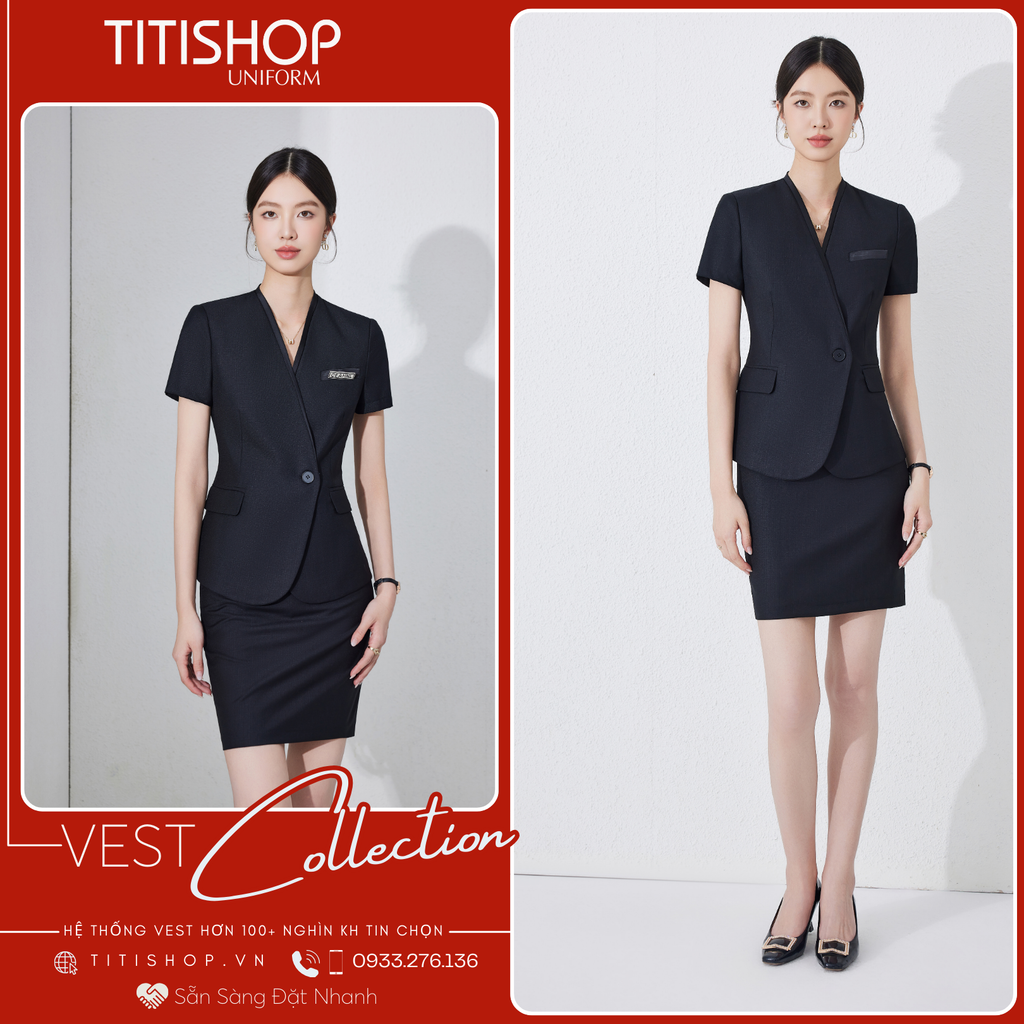 Áo Vest Nữ TITISHOP Tay Ngắn