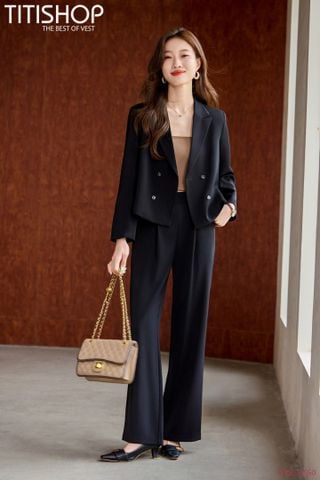 Áo Vest Nữ  Ngắn X Quần Rộng Titishop