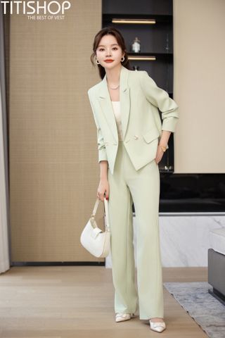 Áo Vest Nữ  Ngắn X Quần Rộng Titishop