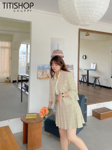Áo Blazer Croptop Chuppy Titishop ( Đặt 5-7 Ngày )