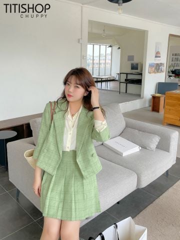 Áo Blazer Croptop Chuppy Titishop ( Đặt 5-7 Ngày )
