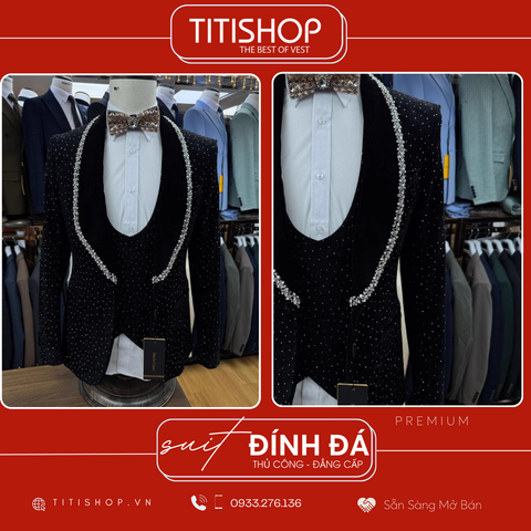 Suit TUXEDO Đính Đá Thủ Công Luxury