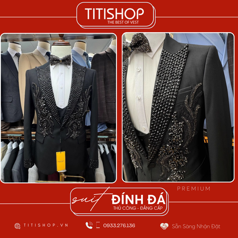 Suit TUXEDO Đính Đá Thủ Công Luxury