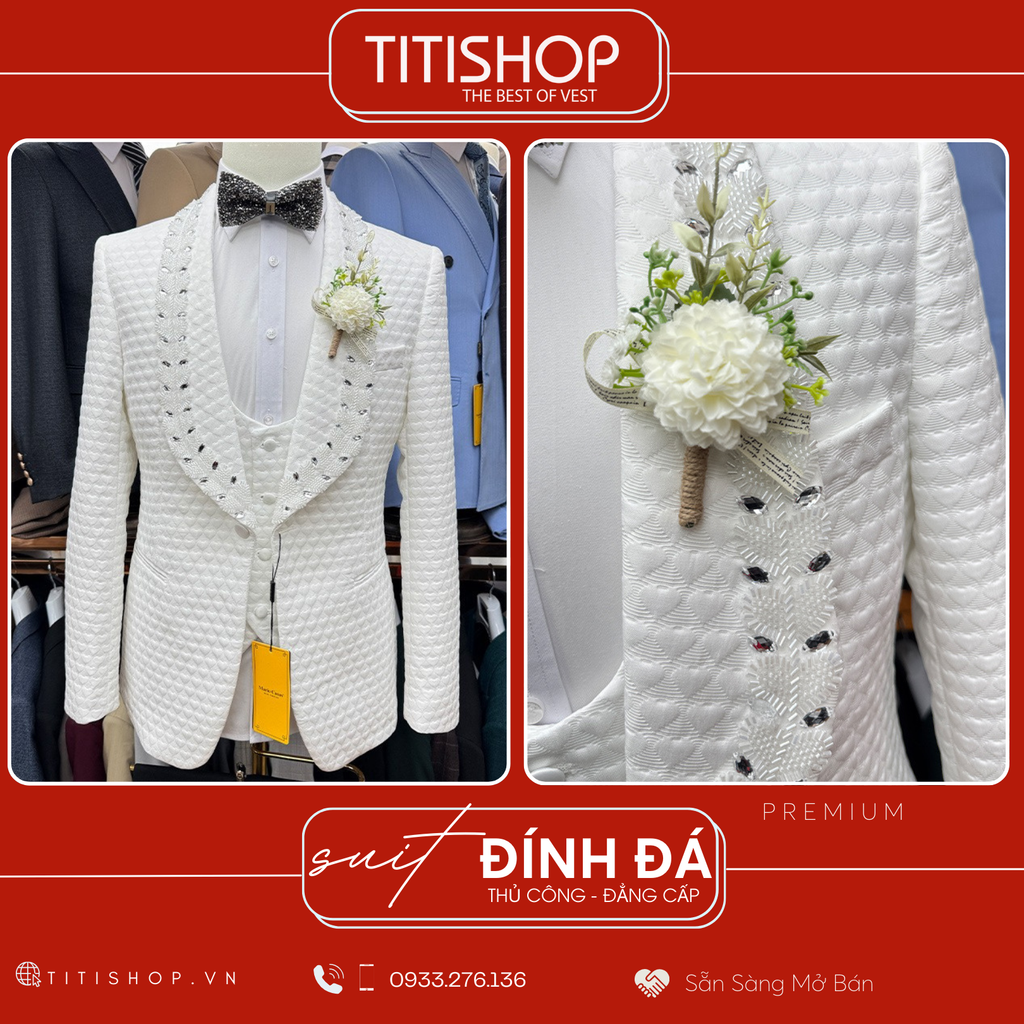 Suit TUXEDO Đính Đá Thủ Công Luxury