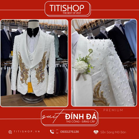 Suit TUXEDO Đính Đá Thủ Công Luxury