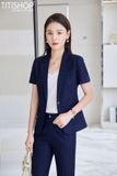 Áo vest nữ Titishop CNN496 Sọc xanh