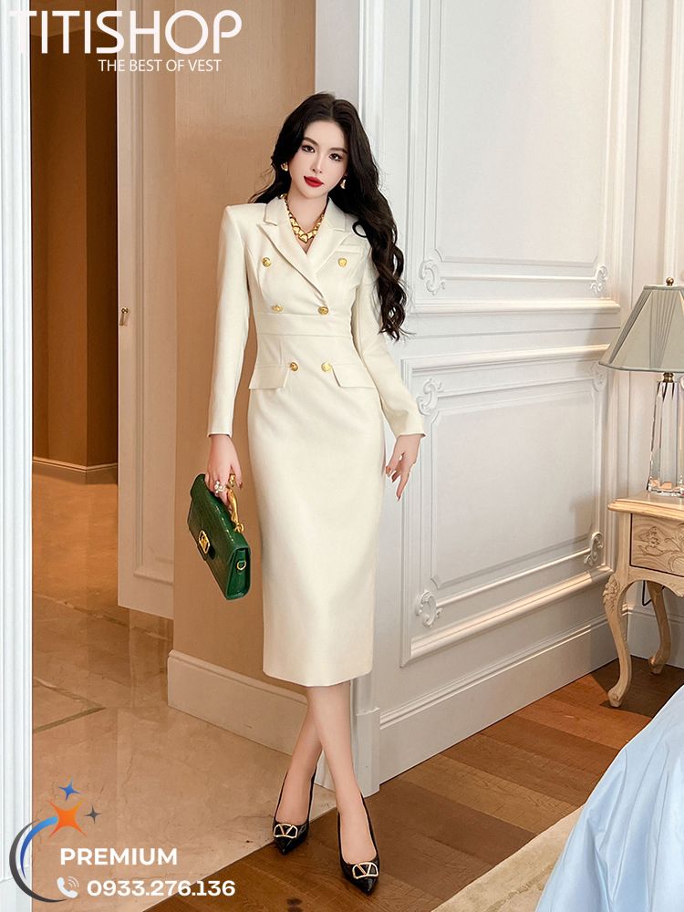 Đầm cổ Vest Nữ Titishop