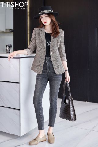 Áo Vest Nữ Titishop ANN384 Sọc Đỏ