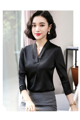 Áo sơ mi nữ Titishop SMN217 màu đen