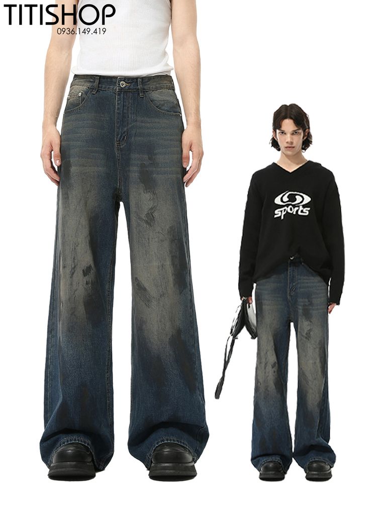 Quần Jean Nam Ống Rộng( Đặt 5 Ngày)