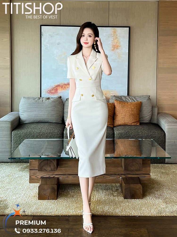 Đầm cổ Vest Nữ Titishop