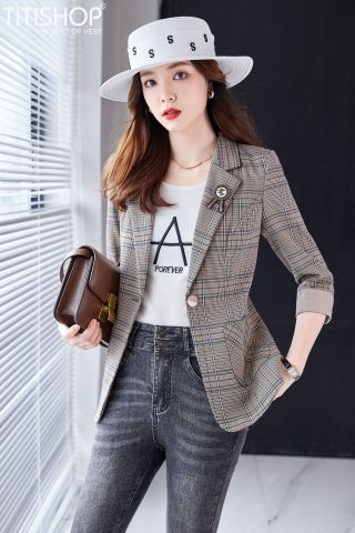 Áo Vest Nữ Titishop ANN385 Sọc Xanh