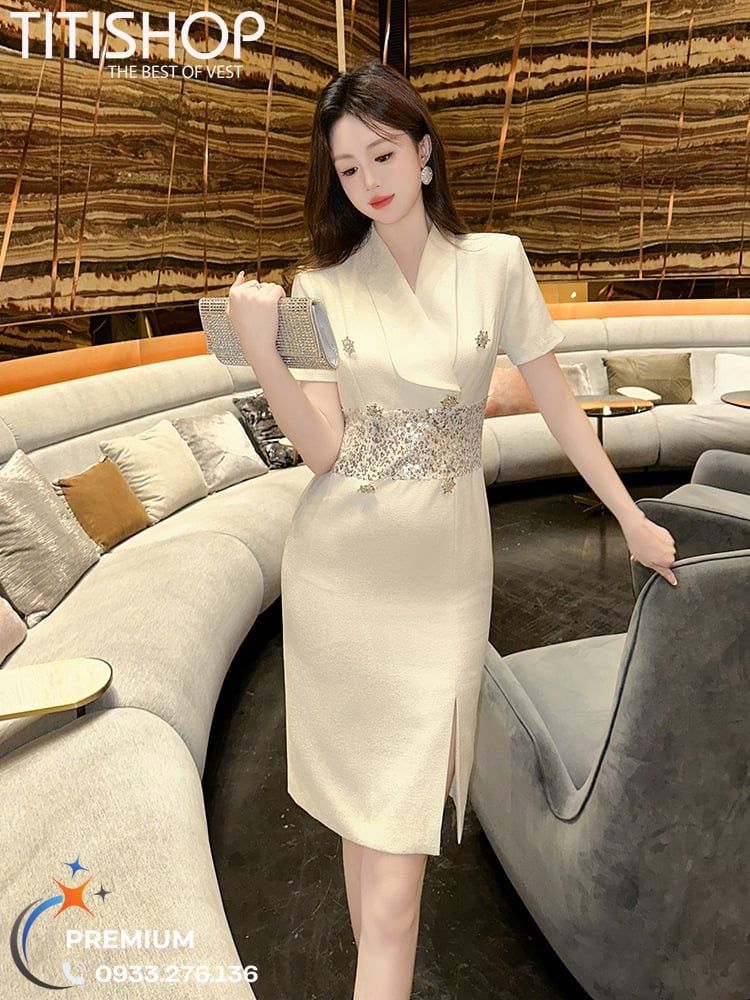 Đầm cổ Vest Nữ Titishop