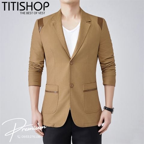 Áo Vest Khaki Nam Premium