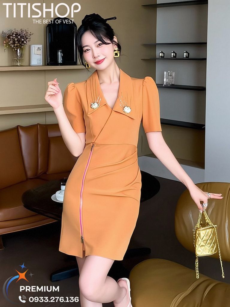 Đầm cổ Vest Nữ Titishop