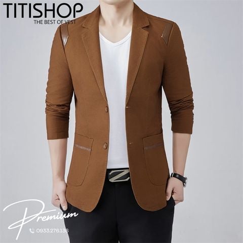 Áo Vest Khaki Nam Premium