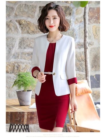 Áo Vest Nữ Titishop ACC342 trắng đỏ ( Luxury)