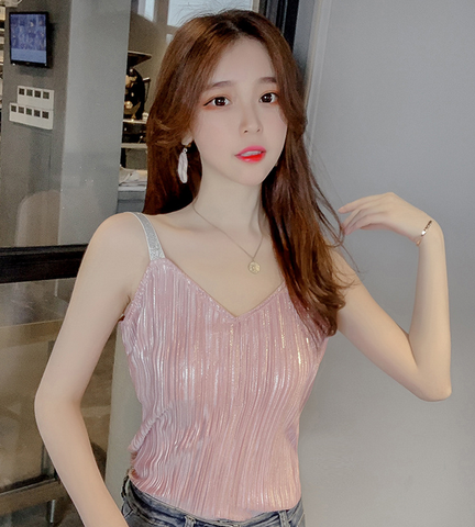 Camisole Mặc vest Titishop AOL191 Hồng Luxury