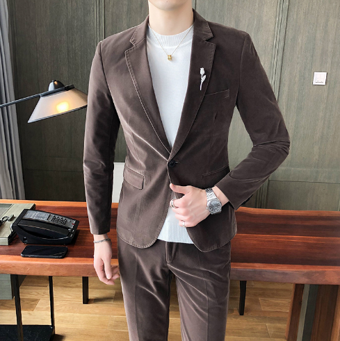 Áo Vest Nhung Titishop VN543 Nâu