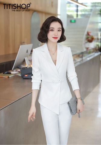 Áo vest Nữ  Titishop ACC285 Trắng Luxury