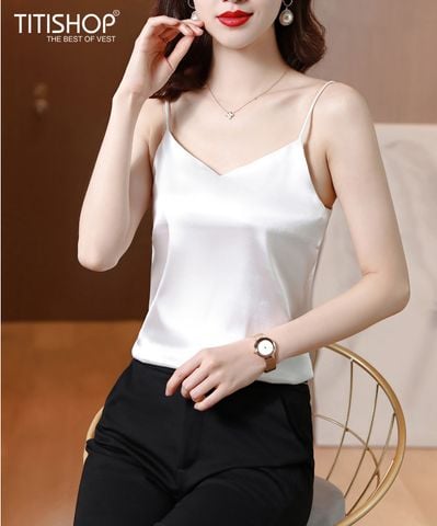 Camisole Mặc Vest Titishop AOL177 Trắng