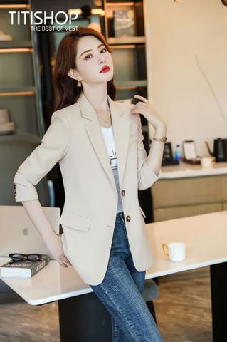 Áo Blazer Nữ Titishop BNN242 đen ( Đặt 5 -7 Ngày )