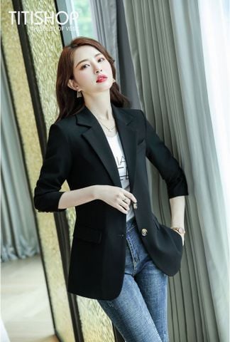 Áo Blazer Nữ Titishop BNN242 đen ( Đặt 5 -7 Ngày )