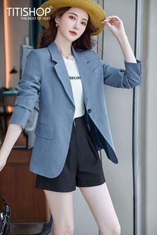 Áo Blazer Nữ Titishop BNN240 xanh dương ( Đặt 5 -7 Ngày )