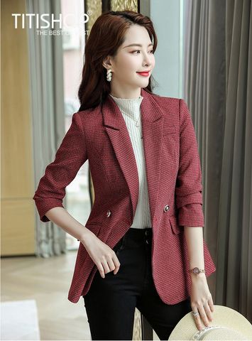 Áo Blazer Nữ Titishop BNN237 xanh ( Đặt 5 -7 Ngày )