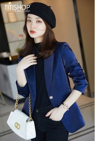 Áo Blazer Nữ Titishop BNN230 xanh  ( Đặt 5 -7 Ngày )