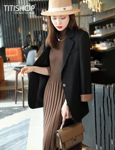 Áo Blazer Nữ Titishop BNN221 đen ( Đặt 5 -7 Ngày )