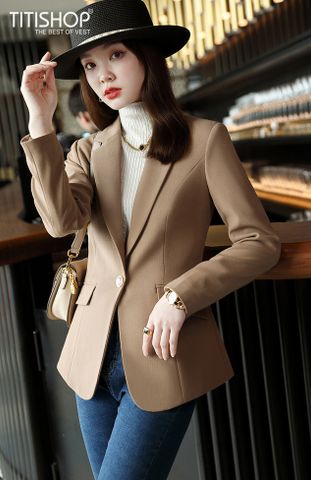 Áo Blazer Nữ Titishop BNN209 Xanh ( Đặt 5 -7 Ngày )