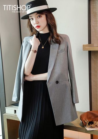 Áo Blazer Nữ Titishop BNN185 đen( Đặt 5 -7 Ngày )