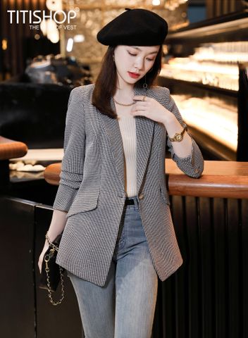 Áo Blazer Nữ Titishop BNN248 kem ( Đặt 5 -7 Ngày )