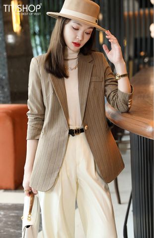 Áo Blazer Nữ Titishop BNN250 nâu ( Đặt 5 -7 Ngày )