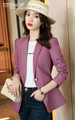 Áo Blazer Nữ Titishop BNN263 tím ( Đặt 5 -7 Ngày )